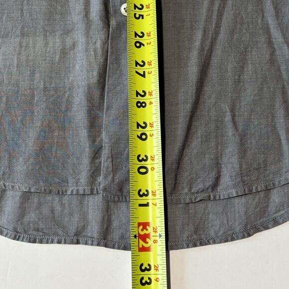 Valentino Tailored Fit Blue Button Up Shirt Men's Size 38-15 Medium Work Casual - Picture 7 of 10